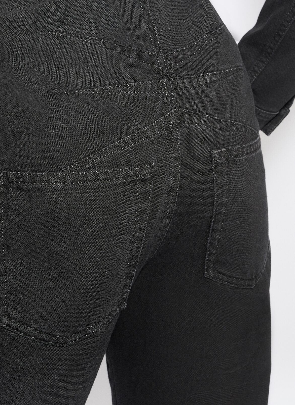 DENIM JUMPSUIT ALAÏA BLACK DENIM JUMPSUIT
